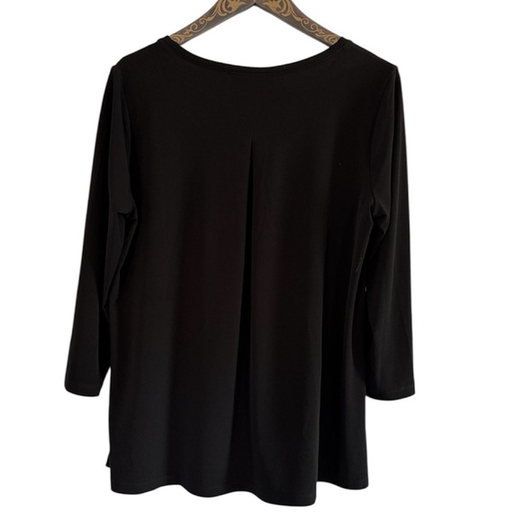 Susan Graver Modern Essentials Black Top - Picture 3 of 6